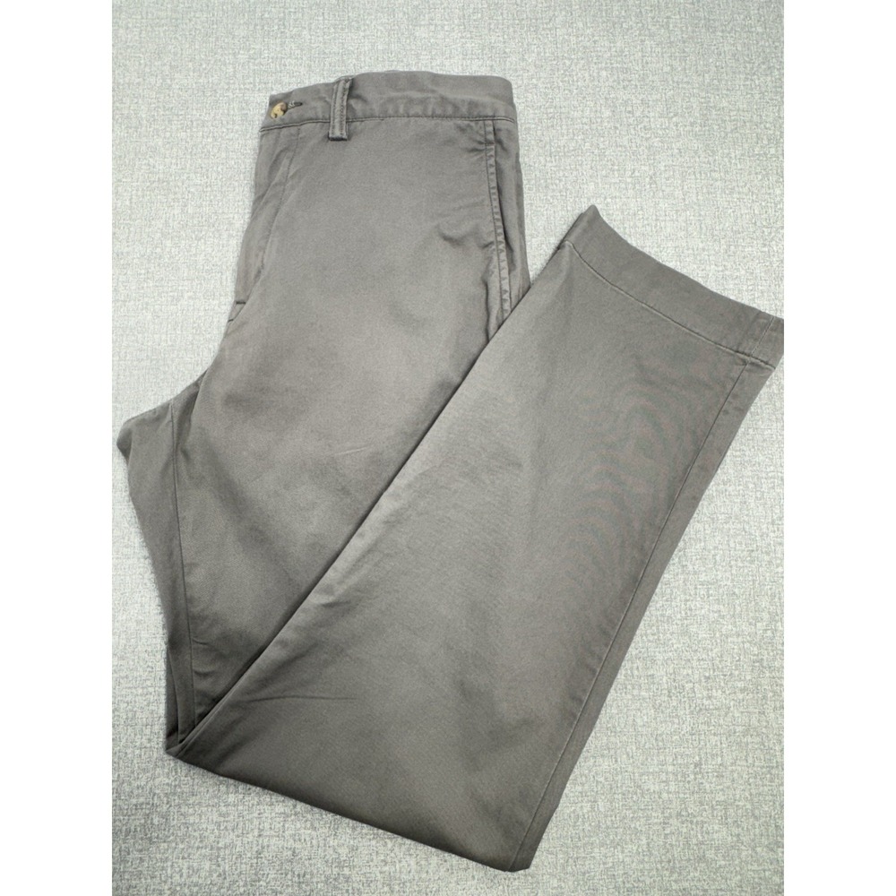 Ralph Lauren Polo Chino Pants Men 34x31 Gray Stretch Cotton Twill Casual Classic